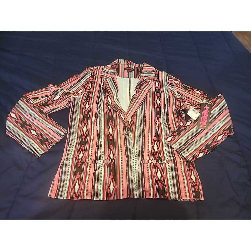 NWT Hot Pink Aztec Design Juniors Blazer XL
